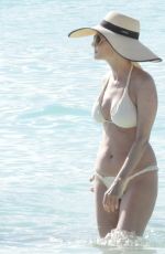 HEATHER GRAHAM in Bikini at a Beach in Tulum 04/08/2021