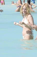 HEATHER GRAHAM in Bikini at a Beach in Tulum 04/08/2021