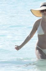 HEATHER GRAHAM in Bikini at a Beach in Tulum 04/08/2021