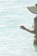 HEATHER GRAHAM in Bikini at a Beach in Tulum 04/08/2021