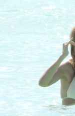 HEATHER GRAHAM in Bikini at a Beach in Tulum 04/08/2021