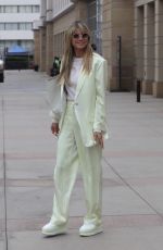 HEIDI KLUM Arrives at AGT Set in Los Angeles 04/23/2021