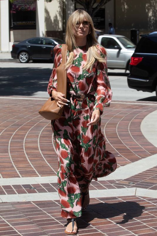 HEIDI KLUM Arrives at AGT Taping in Los Angeles 04/18/2021