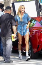 HEIDI KLUM in Denim on the Set of a Kia Commercial 04/24/2021