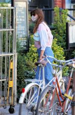 HELENA CHRISTENSEN Arrives at Her Home in New York 04/05/2021