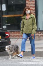 HELENA CHRISTENSEN Out with Her Dog in New York 04/09/2021