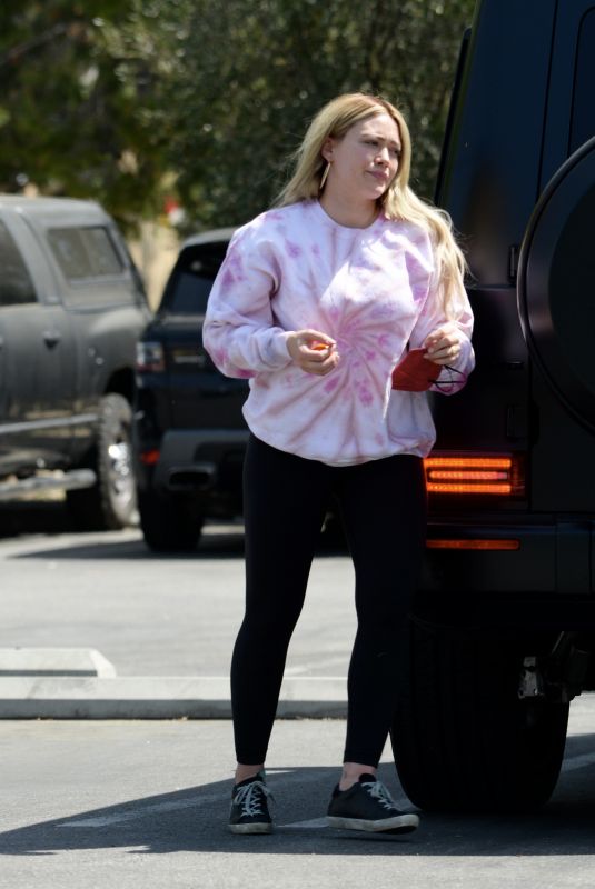 HILARY DUFF Out and About in Los Angeles 04/10/2021