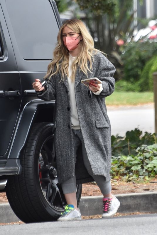 HILARY DUFF Out and About in Studio City 04/21/2021