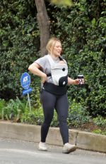 HILARY DUFF Out Hiking in Studio City 04/24/2021