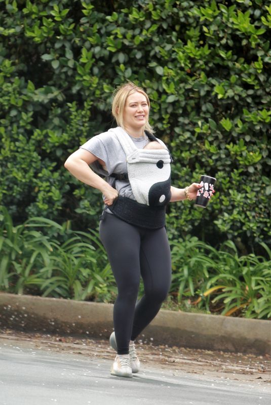 HILARY DUFF Out Hiking in Studio City 04/24/2021