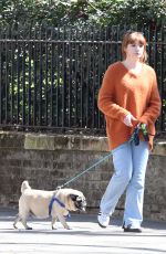 ICOLA ROBERTS Out with Her Dogs in London 04/22/2021