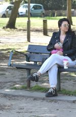 IMOGEN THOMAS Out at a Park in London 04/24/2021