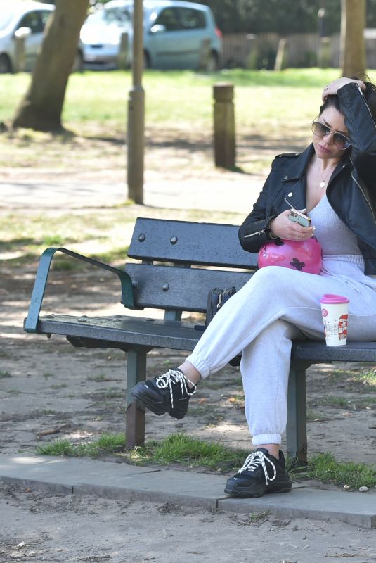 IMOGEN THOMAS Out at a Park in London 04/24/2021