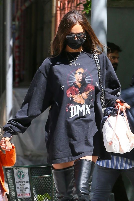 IRINA SHAYK Out and About in New York 04/26/2021
