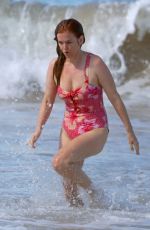 ISLA FISHER in Swimsuit at a Beach in Sydney 04/11/2021
