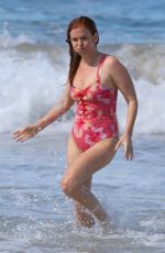 ISLA FISHER in Swimsuit at a Beach in Sydney 04/11/2021