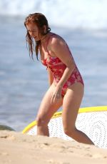 ISLA FISHER in Swimsuit at a Beach in Sydney 04/11/2021