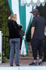 JAIME KING Leaves San Vicente Bungalows in West Hollywood 04/15/2021