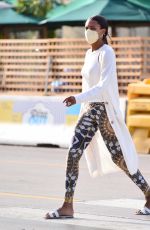 JASMINE TOOKES and SARA SAMPAIO at Urth Cafe in West Hollywood 04/15/2021