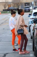 JASMINE TOOKES and SARA SAMPAIO Leaves Dogpound Gym in West Hollywood 04/12/2021