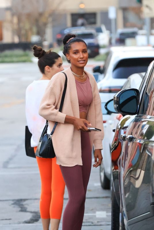 JASMINE TOOKES and SARA SAMPAIO Leaves Dogpound Gym in West Hollywood 04/12/2021