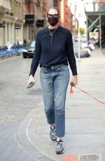 JENNA LYONS Out with Her Dog in New York 04/21/2021