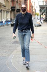 JENNA LYONS Out with Her Dog in New York 04/21/2021