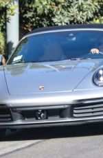 JENNIFER ANISTON Out Driving in Her Porsche 911 Targa in West Hollywood 04/06/2021