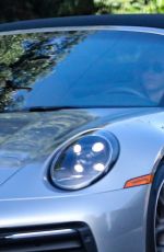 JENNIFER ANISTON Out Driving in Her Porsche 911 Targa in West Hollywood 04/06/2021
