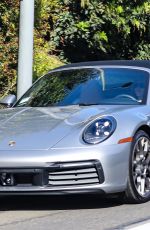 JENNIFER ANISTON Out Driving in Her Porsche 911 Targa in West Hollywood 04/06/2021