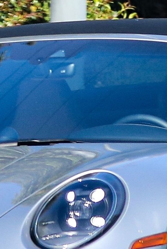 JENNIFER ANISTON Out Driving in Her Porsche 911 Targa in West Hollywood 04/06/2021