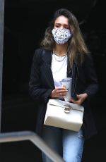 JESSICA ALBA Outside Her Office in Los Angeles 04/23/2021