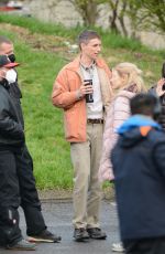JESSICA CHASTAIN and Eddie Redmayne on the Set of The Good Nurse in Stamford 04/18/2021