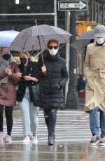 JESSICA CHASTAIN and  Gian Luca Passi de Preposulo Out in New York 04/11/2021