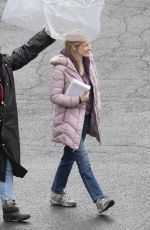 JESSICA CHASTAIN on the Set of The Good Nurse in New York 04/17/2021