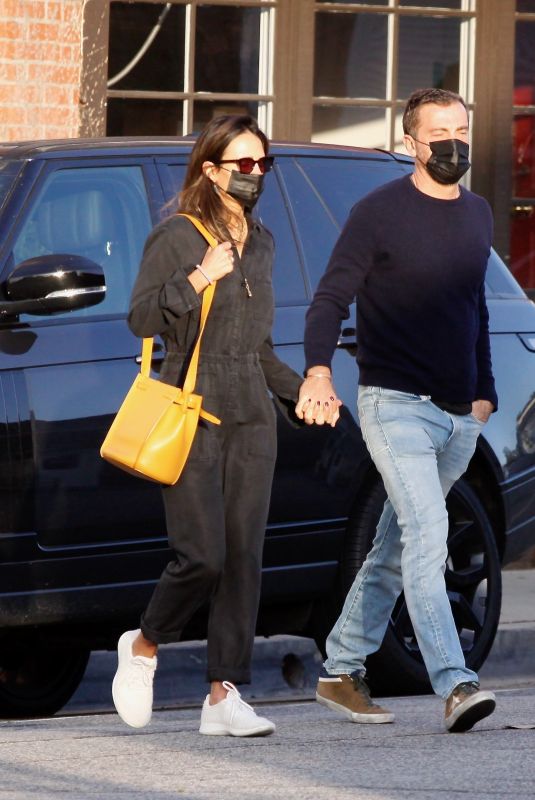 JORDANA BREWSTER and Mason Morfit at Brentwood Country Mart 04/05/2021