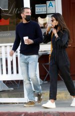 JORDANA BREWSTER and Mason Morfit Out for Morning Coffee in Brentwood 04/05/2021