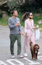 JORDANA BREWSTER and Mason Morfit Out with Their Dog in Brentwood 04/03/2021