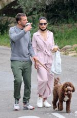 JORDANA BREWSTER and Mason Morfit Out with Their Dog in Brentwood 04/03/2021