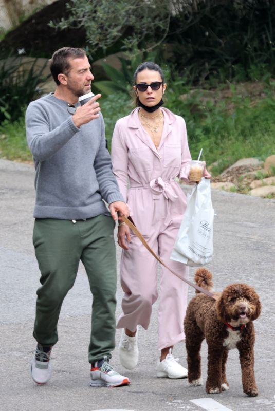 JORDANA BREWSTER and Mason Morfit Out with Their Dog in Brentwood 04/03/2021