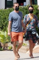 JORDANA BREWSTER and Mason Morfit Out with Their Dog in Brentwood 04/05/2021