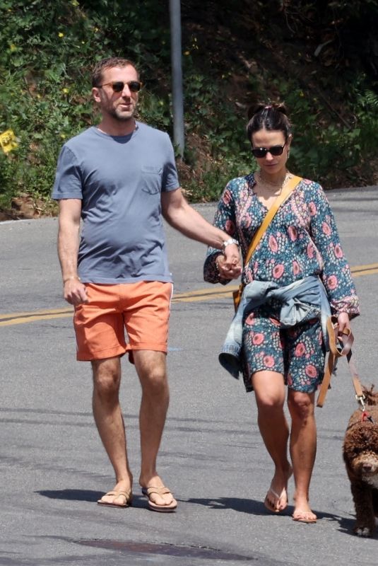 JORDANA BREWSTER and Mason Morfit Out with Their Dog in Brentwood 04/05/2021