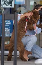 JORDANA BREWSTER with Her Dog at Groomer in Brentwood 03/31/2021