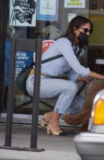 JORDANA BREWSTER with Her Dog at Groomer in Brentwood 03/31/2021
