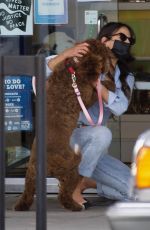 JORDANA BREWSTER with Her Dog at Groomer in Brentwood 03/31/2021
