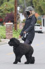JULIE BENZ Out with her Dog in Beverly Hills 04/13/2021