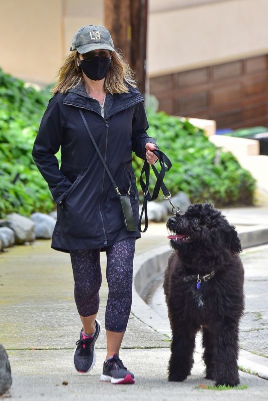 JULIE BENZ Out with her Dog in Beverly Hills 04/13/2021