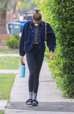 KAIA GERBER Heading to Pilates Class in West Hollywood 04/22/2021