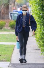 KAIA GERBER Heading to Pilates Class in West Hollywood 04/22/2021