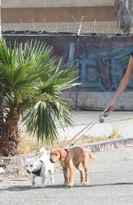KAIA GERBER Out with Her Dogs in Los Angeles 04/24/2021